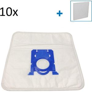 10x Stofzuigerzakken Geschikt Voor Philips Performer Stofzuiger Modellen - S-Bag Type Met 2 Stuks Filter