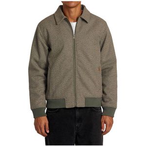 Rvca - Pisco - Jas - Groen - Gebreid Jack met Wolmix voor Heren