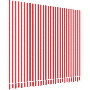 vidaXL - Vervangingsdoek - voor - luifel - gestreept - 3x2,5 - m - rood - en - wit