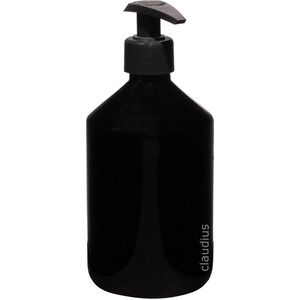 Lege Plastic Fles 500 ml zwart met Zwarte pomp - set van 10 stuks - navulbaar - leeg