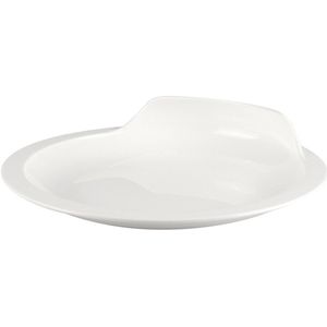 Assistentiebord met ingebouwde bordrand : 24 cm - wit