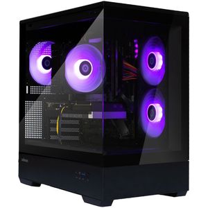 AMD Ryzen 5 7600X3D GamePC/Panoramic View – Nvidia GeForce RTX4060Ti 8GB - 32GB RAM – 2.0TB M.2 SSD - Win11 Pro – P30 zwart