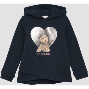 s.Oliver - Sweatshirt - Zwart - Met Capuchon - Lange Mouwen