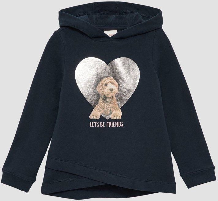 s.Oliver - Sweatshirt - Zwart - Met Capuchon - Lange Mouwen