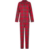 Happy Shorts Dames kerst pyjama set shirt + broek geruit flanel