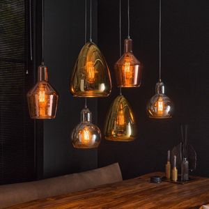 Coventry hanglamp 6L mix artic zwart