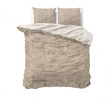 Sleeptime Flanel Twin Washed Cotton Dekbedovertrekset - Tweepersoons - 200 x 200/220 + 2 kussenslopen 60x70 - Taupe