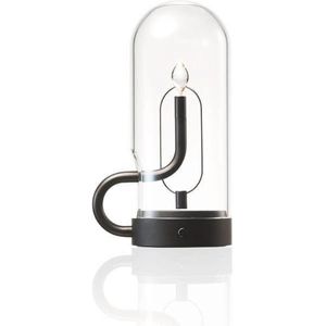 Luxus Tafellamp Touch Deluxe - Pauline - Zwart - 15cm - Oplaadbaar en Dimbaar - Voor binnen en buiten
