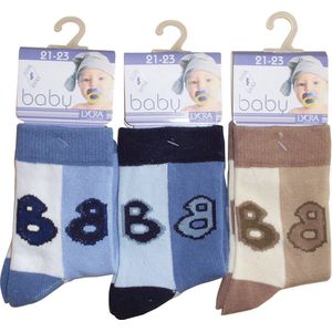 Baby / kinder sokjes BB - 19/20 - jongetje - 90% katoen - naadloos - 12 PAAR - chaussettes socks