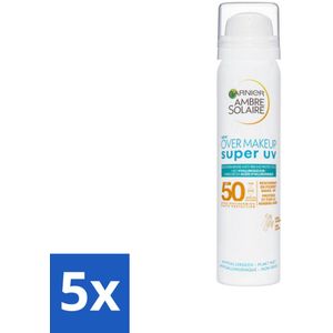 Garnier - Ambre Solaire - Mist Spray - Over Make-up - Super UV - SPF 50 - 75 ml - Bulkverpakking - 5 stuks
