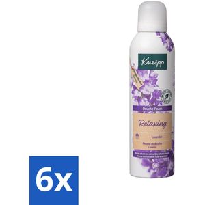 6 x Kneipp - Douche schuim - Relaxing - Lavendel - 200 ml - Douche Foam - Lavendel - Ontspanning - Stressvermindering - Aromatherapie