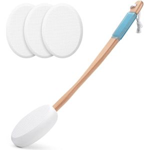 Lichaamsborstel Set - Rugborstel - Badborstel - Rug Scrubber - Huidborstel - Massage - Badborstel rugborstel lange steel - bad & doucheaccesoires - Back Cream Applicator Bodylotion-applicator - Het voelt alsof je gemasseerd wordt