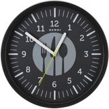 Wandklok - Zwart - Hout