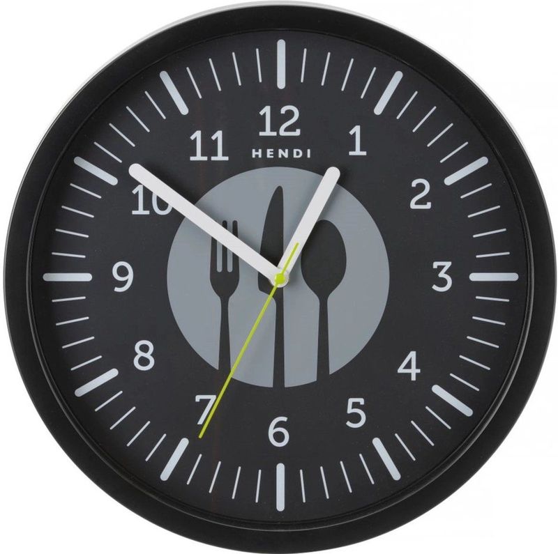 Wandklok - Zwart - Hout