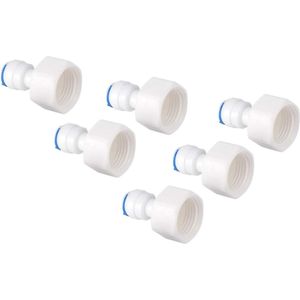 1/4 Buis OD naar 1/2 Vrouwelijke Push in Quick Connector voor Water Filter Omgekeerde Osmose - Connect6 stks