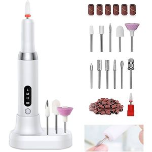 Novzep Manicure Pedicure Set Draadloze Draagbare Manicureset, Elektrische Manicure met Laadstation, 35000 rpm