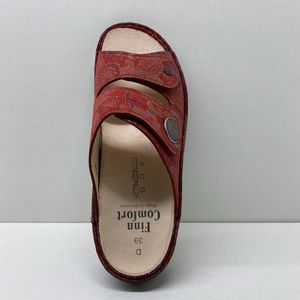 FINN COMFORT slipper, muiltje, Sansibar, Shibu, Pomodore, rood, maat 39