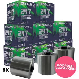 PROCARE - 24/7 HAIR FOIL REFILL 8 ROLLEN VOORDEELVERPAKKING - Haarfolie - Aluminium folie - Kappersfolie