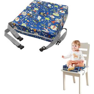 10 cm Children's Seat Booster with 2 Safety Buckle Straps - Portable Child Seat Cushion for Children, Non-Slip and Colourful Forest Paradise