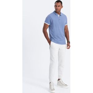 Poloshirt Heren - Korte Mouw - Denim - JALTI