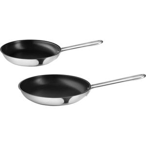 Eva Solo Koekenpannenset - Koekenpan ø 24 cm + ø 28 cm - RVS - Heat Control - 2 Delig