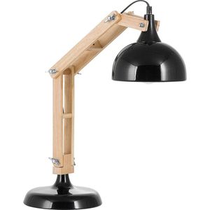 SALADO - Bureaulamp - Zwart - Rubberhout