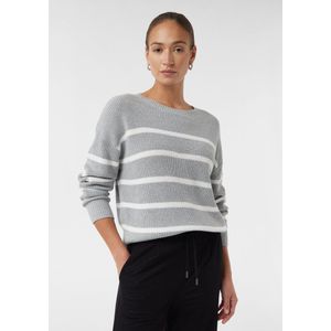 Gebreide Trui - Gestreept - Knitwear - Ronde Hals - Lange Mouw - Losse Pasvorm