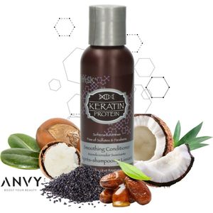 Hask - Keratin Protein Smoothing Conditioner - Travelsize - Crèmespoeling - Voor een Gezonde Gloed - Extra Glans