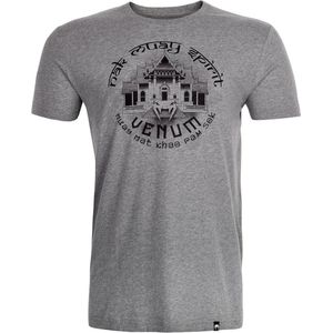 Venum Thai Temple Katoenen T-shirt Grijs - XL