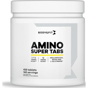 Body & Fit Amino Super Tabs - BCAA - Glutamine - Aminozuren - 420 tabletten (140 doseringen)