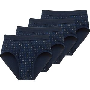 Schiesser Heren sportslip 4 pack Cotton Essentials fijnrib
