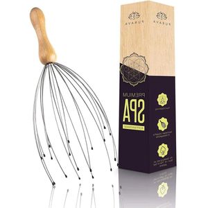 Houten Handvat Hoofdmassage Spin - Ontspannende Hoofdmassage massage roller