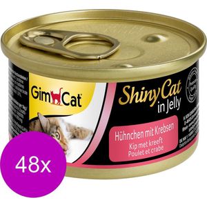 Gimcat Shinycat Adult 70 g - Kattenvoer - 48 x Kip&Kreeft