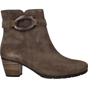 Gabor - Enkellaarsjes - Zandkleur - Luxe Dreamvelour - 4,5 cm Blokhak