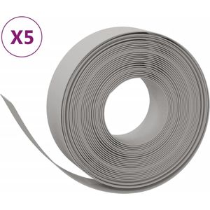 vidaXL-Tuinranden-5-st-10-m-15-cm-polyetheen-grijs