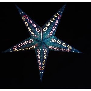 Kerstster met verlichtingsset nr. 7 - Blauwe ster ""Azurea"" - Kerstverlichting - Kerstdecoratie - Ø 60 cm - Kerst
