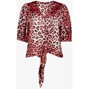 TwoDay dames blouse met panterprint roze - Maat S