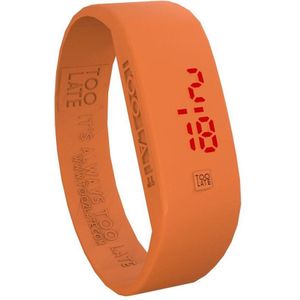 TOO LATE - siliconen horloge - ORIGINAL LED WATCH - Orange - polsmaat M