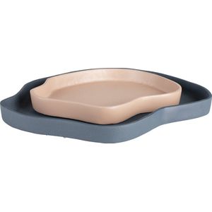 Zuiver Revolt Trays/ Plateau Organisch Blauw/Roze - Set of 2