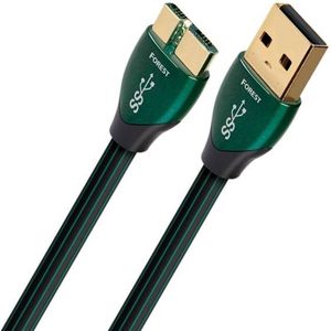 AudioQuest 1.5m Forest Micro-USB 3.0 USB-kabel 1,5 m USB A Micro-USB B Mannelijk Zwart