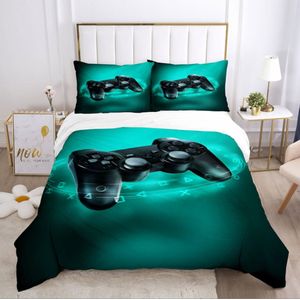 Eenpersoons Gaming Beddengoed - Controller - Dekbed - Jongens Meisjes - Gamekamer - Dekbedovertrek - Met Ritssluiting - Zacht - Microvezel - 140x200cm