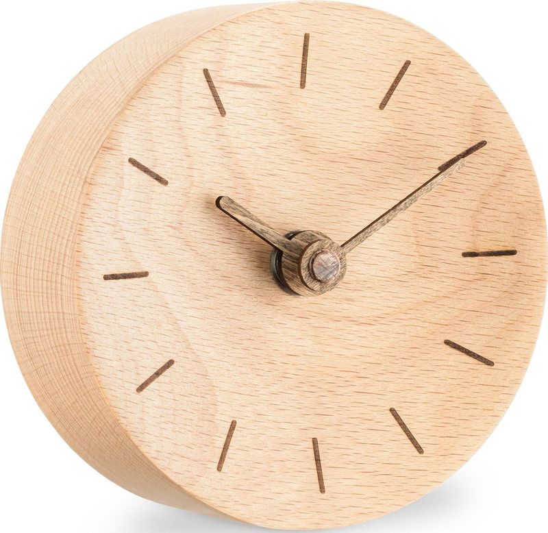 Tafelklok - Zwart - Hout