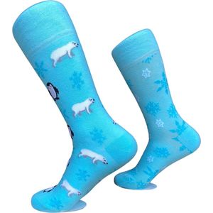 Onfeet - sokken - missmatch - sneeuwvlok - pinguin - ijsbeer