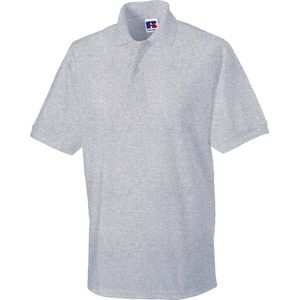 Men's Hardwearing Polycotton Poloshirt 'Russell' Light Oxford - S