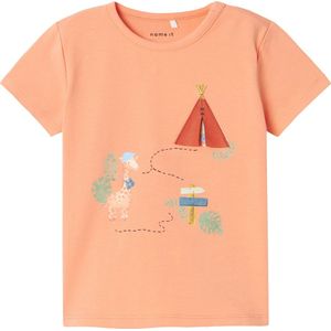 NAME IT Baby Jongens Nbmhico Ss Top Box T-shirt, oranje, 56 cm