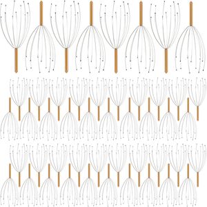 48x hoofdmassage spin - goud - hoofd massage - 12 armen - hoofdspin - 24,5 cm