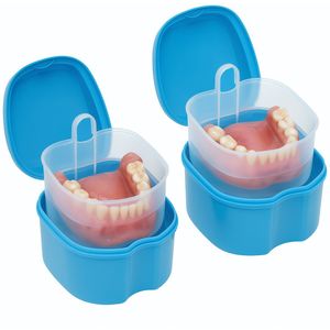 Gebitsbakje - 2 Stuks - Beugelbakje - Incl. Lekbakje - Voor Beugel - Kunstgebit - Prothese