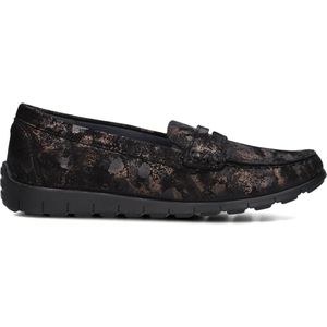 Waldläufer Leopard H Mocc Mocassins - Nubuck Instapper - Dames - Zwart - Maat 42