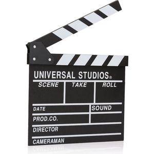 Decopatent® Filmklapper Krijtbord - Hout - Decoratie voor filmfans - Film Movie regisseur clapper board - Clapboard - 30 x 27 Cm