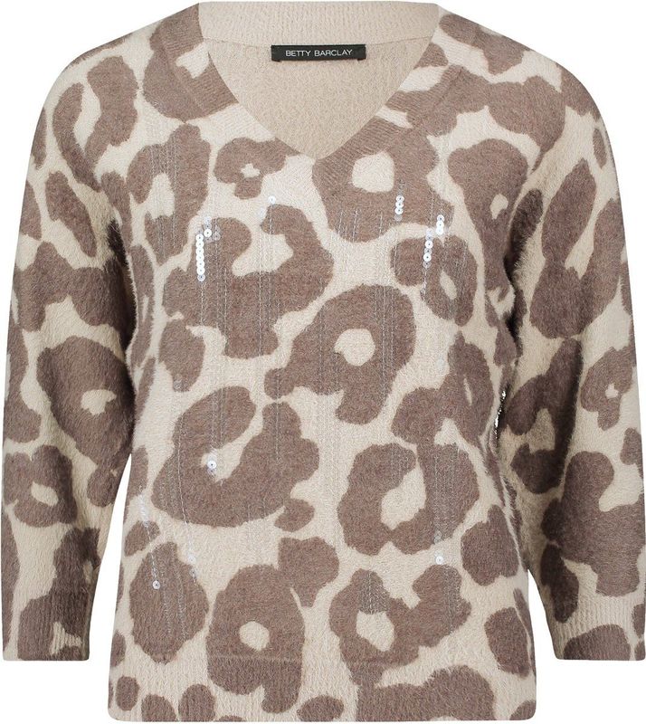 Betty Barclay - V-hals Truien - Bruin - Pailletten